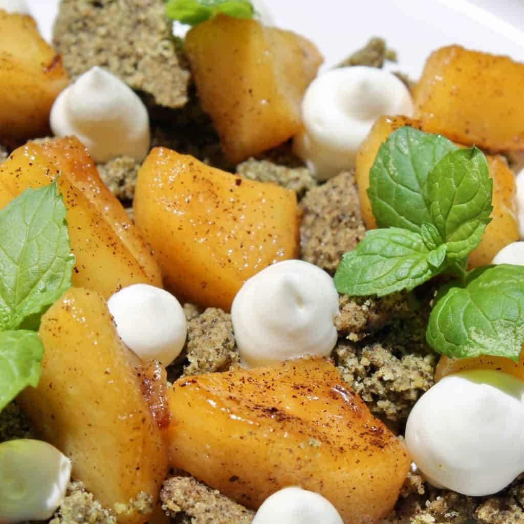 Crumble aux pommes au CBD